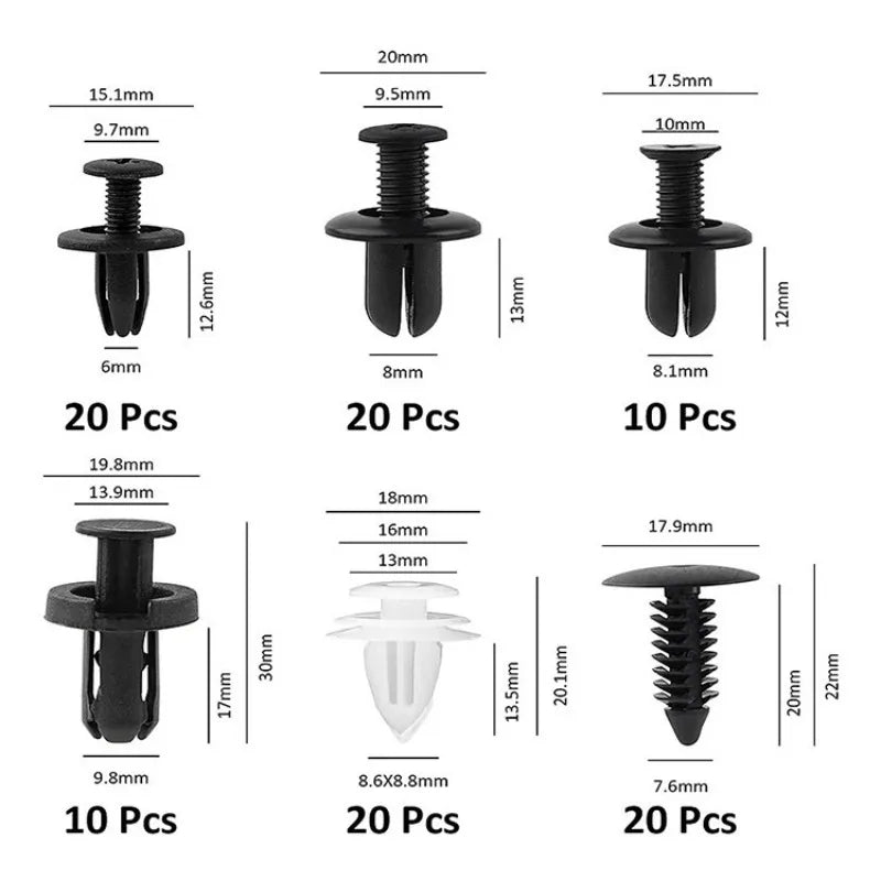 100pcs Auto Car Fastener Clips